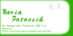 maria potocsik business card